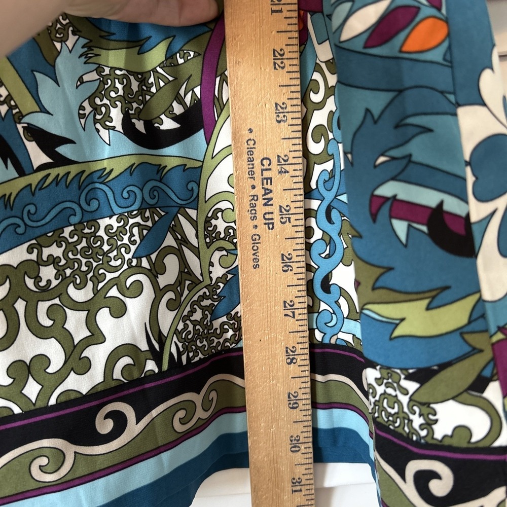 Nicole by Nicole Miller Floral Artsy Tunic Vibrant Colors Size L - Picture 4 of 6